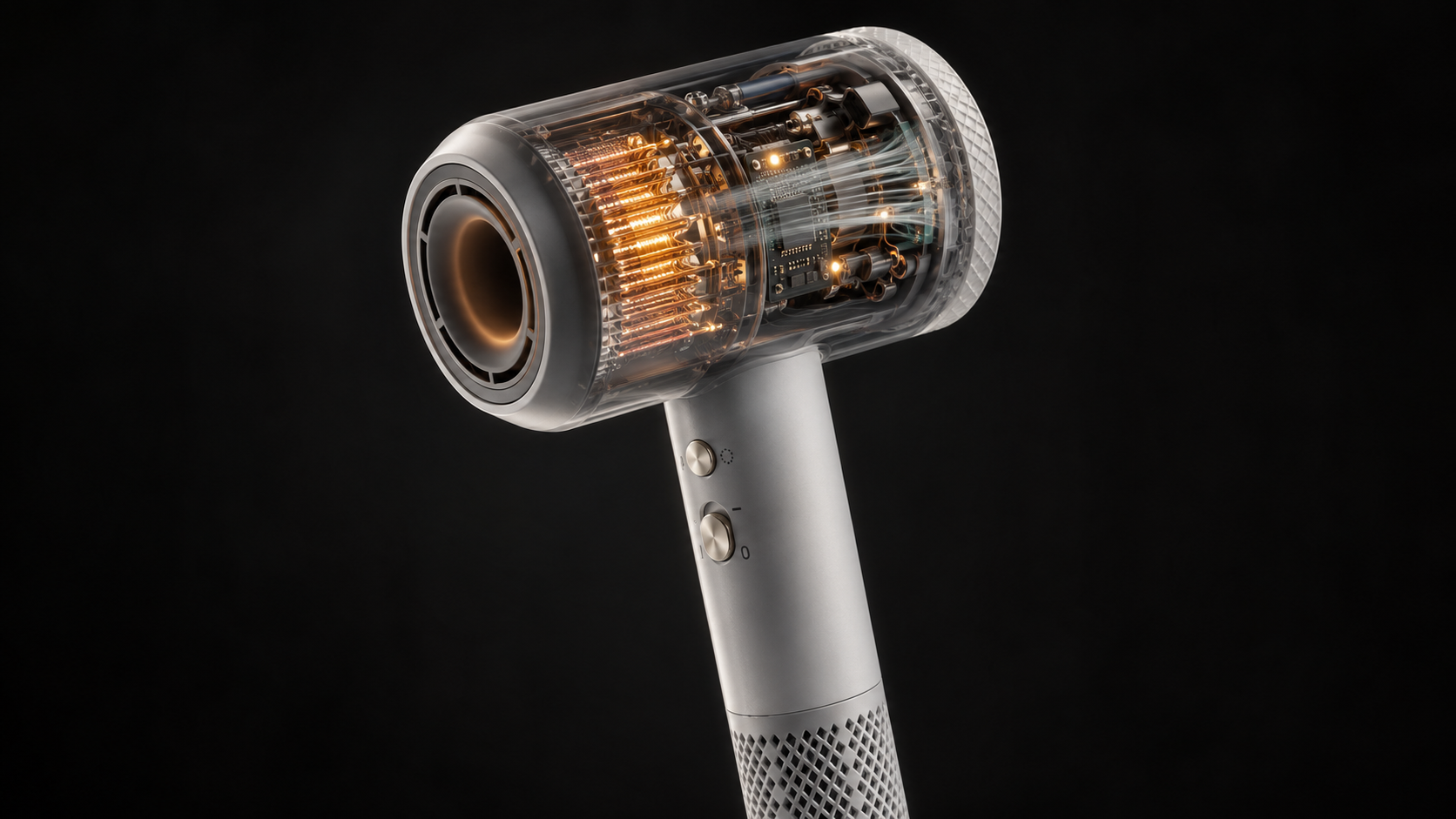 Internal view of a ZYRE dryer showing the heating element