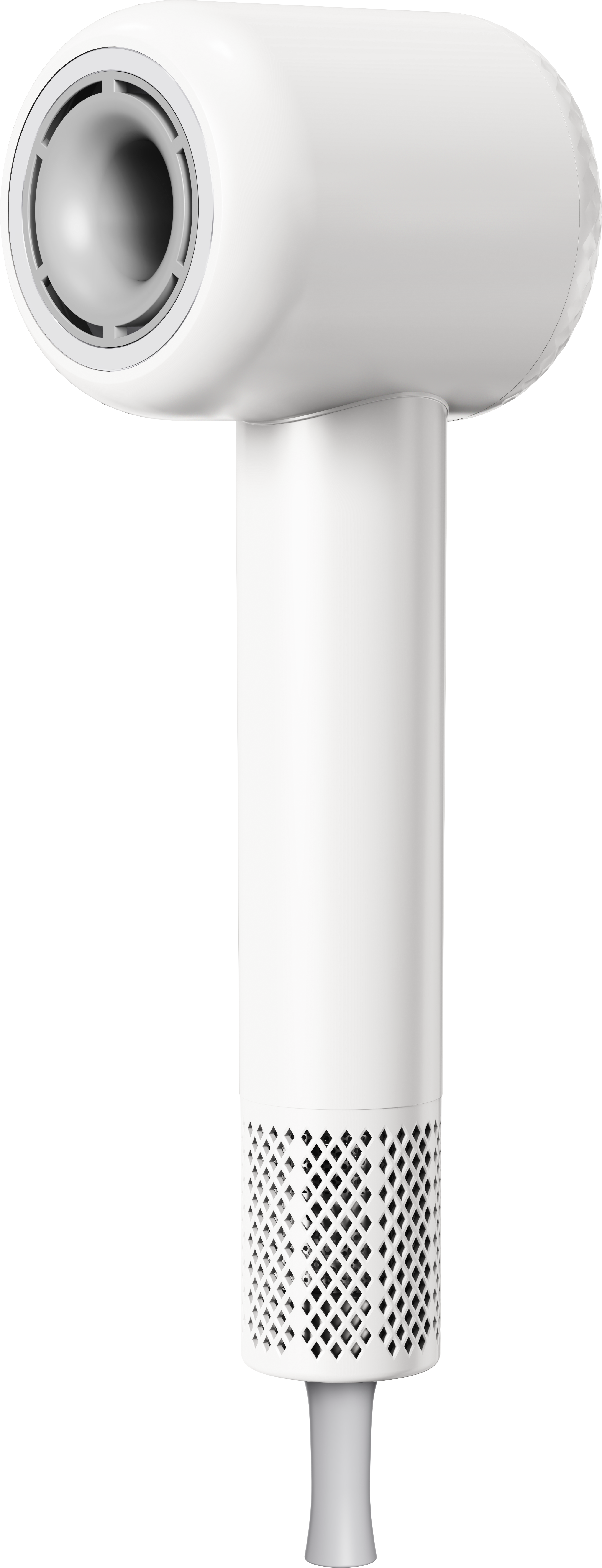 White hair dryer on a transparent background